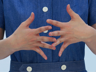 Rub hands by 7 steps (finger webs)