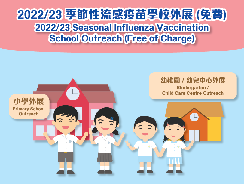 季節性流感疫苗學校外展(免費) 2022/23