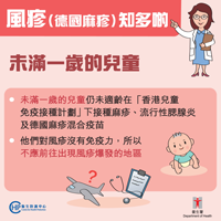 風疹（德國麻疹）知多啲 – 未滿一歲的兒童